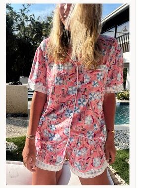Benny + Co. Beach Print pj short set summer